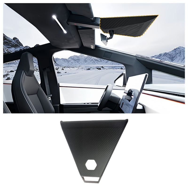Real Carbon Fiber Warning Light Cover for Tesla Cybertruck Main image