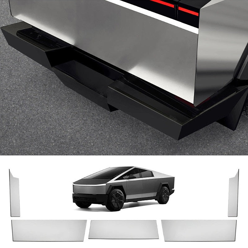 Rear bumper guard in stainless steel for the Tesla Cybertruck Main image