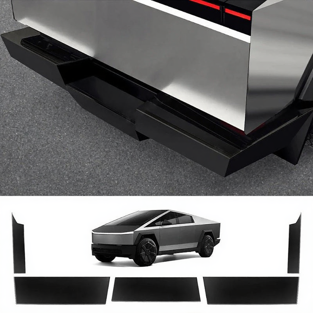 Rear bumper guard in stainless steel for the Tesla Cybertruck