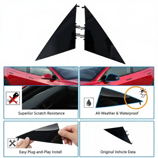 Rearview Mirror Triangular Plate For Tesla Model 3/Y 2019-2025 (2287.3013 2287.3014)