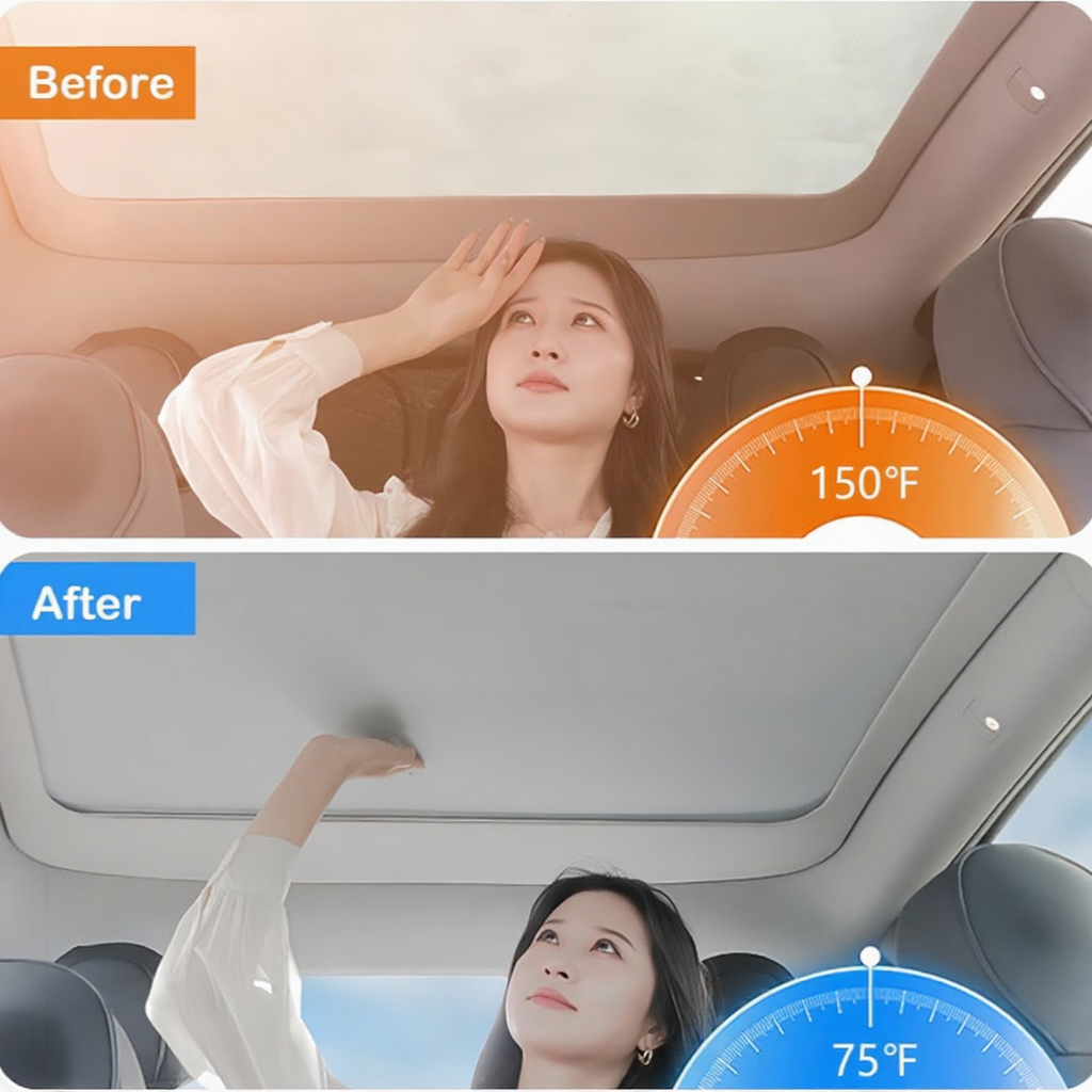 Retractable Sunroof Sunshade for Tesla Model Y Juniper