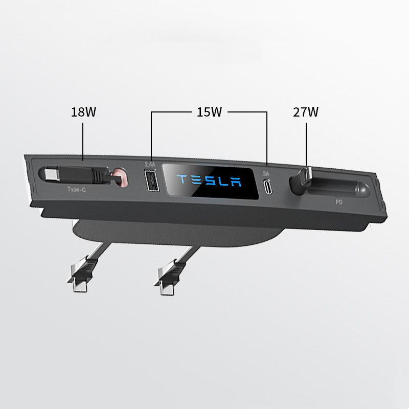 Retractable USB Hub for Tesla Model 3/Y Secondary image