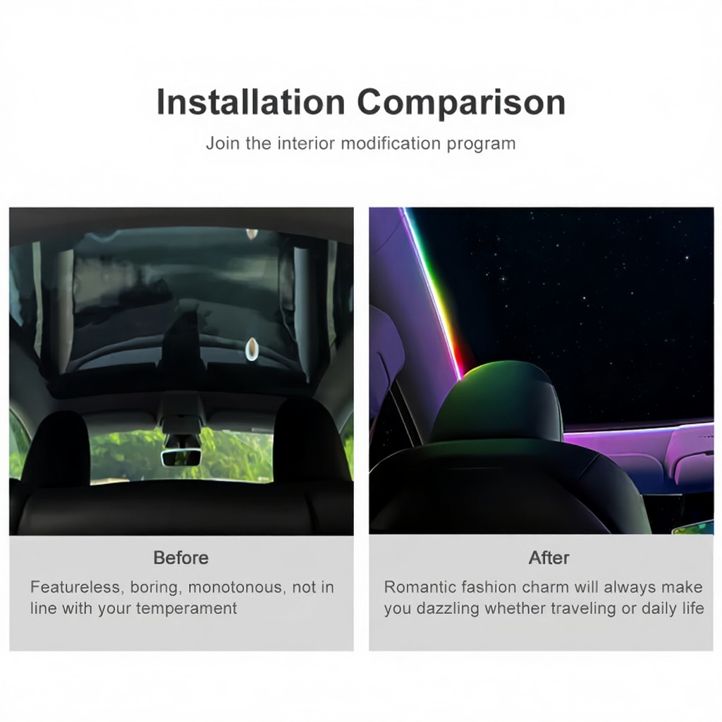 Roof Sunroof Ambient Light for Tesla Model Y Juniper 2025+