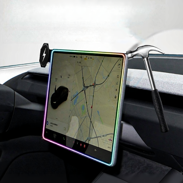 Screen Ambient Light Wireless Phone Charger for Tesla Model 3/Y