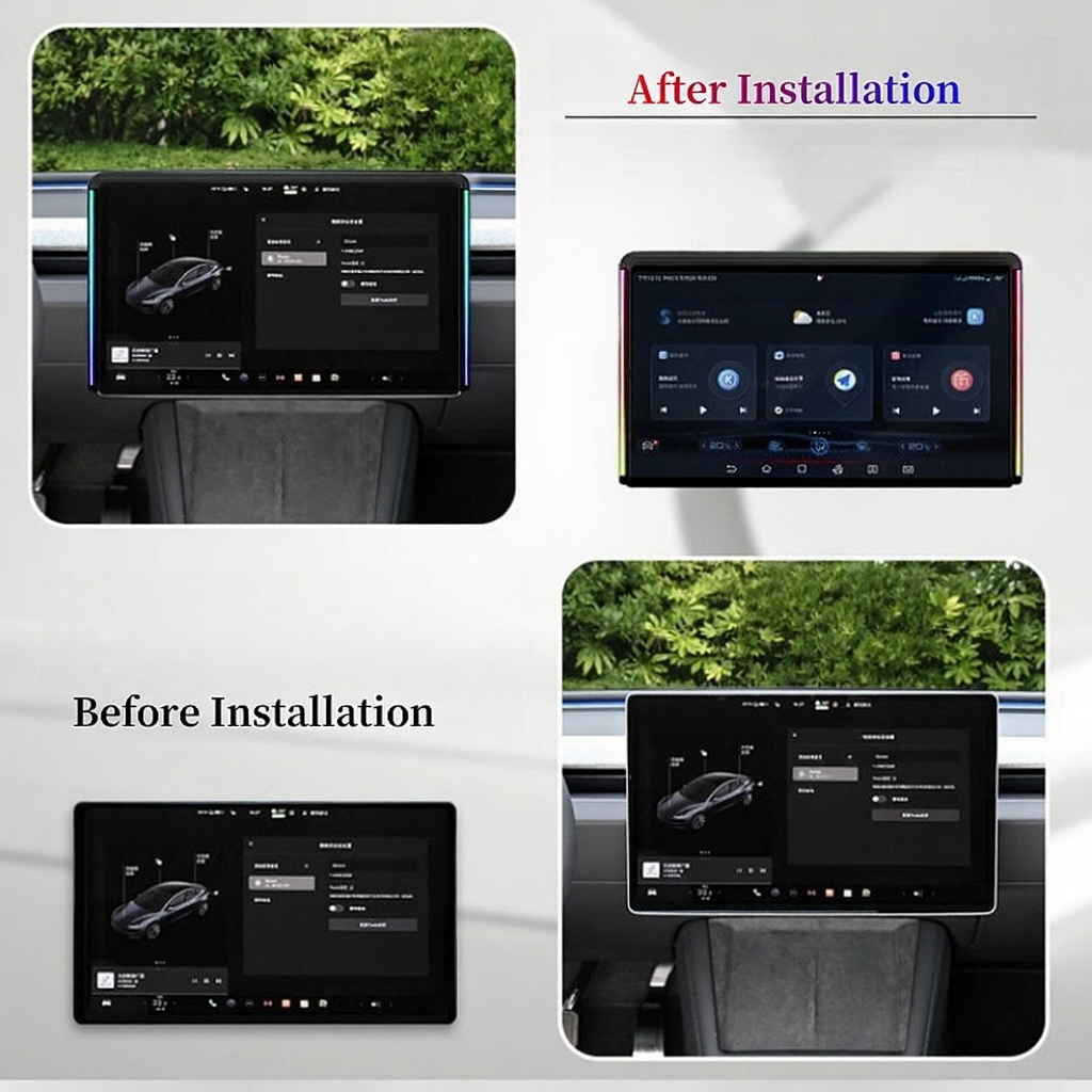 Screen Ambient Light Wireless Phone Charger for Tesla Model 3 Highland & Model Y Juniper