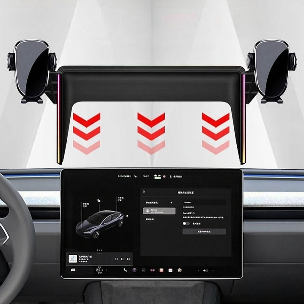 Screen Ambient Light Wireless Phone Charger for Tesla Model 3/Y