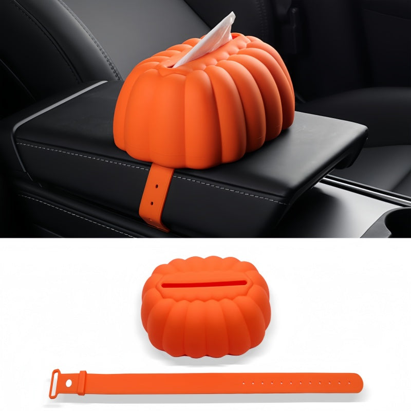 Silicone Pumpkin Tissue Case Compatible for Tesla Model 3/Y/S/X Main image