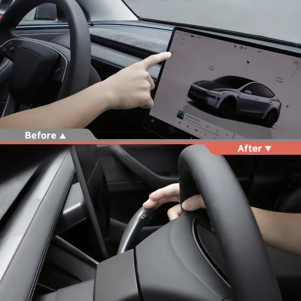 Smart Gear Shift Control Stalks with HUD Upgrade Kit for Tesla Model 3 Highland/Model Y Juniper