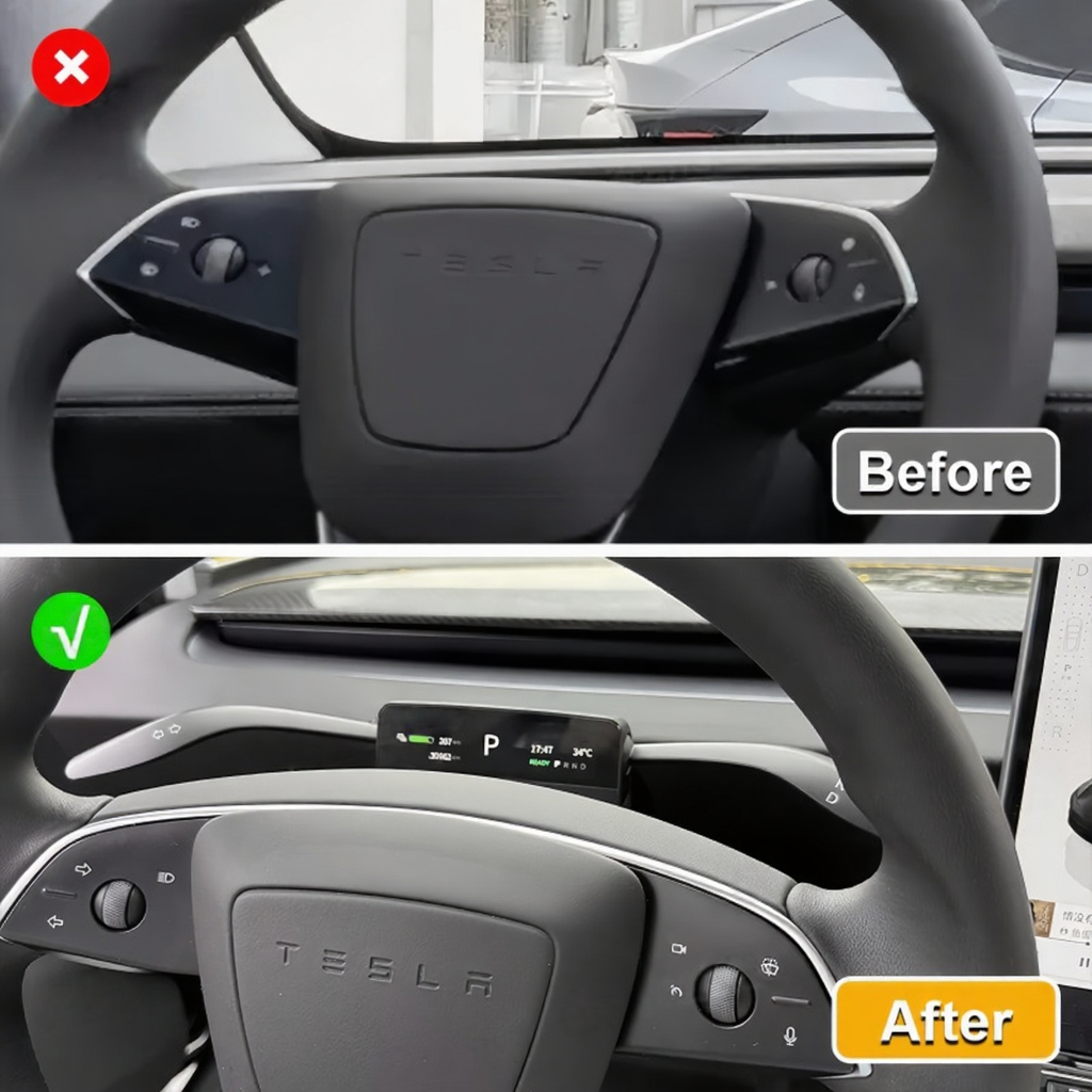 Smart Gear Shift Control Stalks with HUD Upgrade Kit for Tesla Model 3 Highland/Model Y Juniper