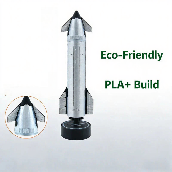 1:200 SpaceX Starship Rocket Model with Humidifier and LED Mist Flame