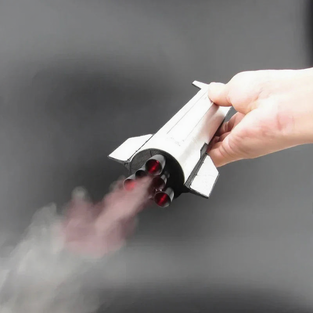1:200 SpaceX Starship Rocket Model with Humidifier and LED Mist Flame