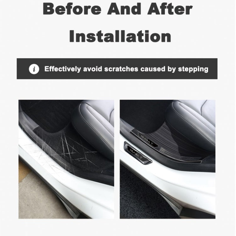 Stainless Steel Threshold Protection Strip for Tesla Model 3/Y