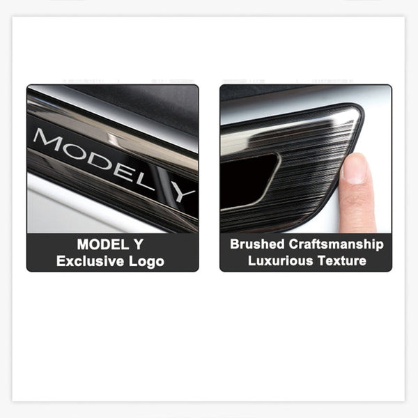 Stainless Steel Threshold Protection Strip for Tesla Model 3/Y