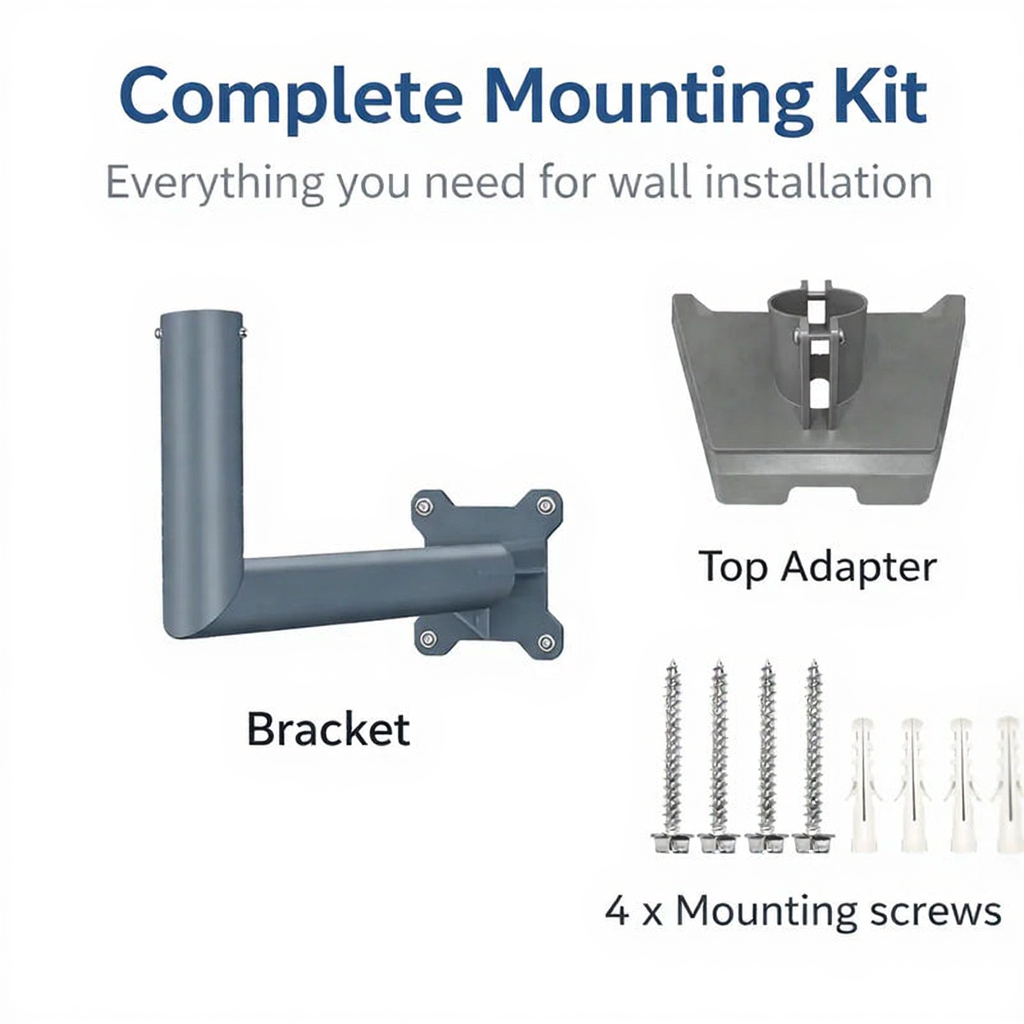 Starlink Gen 3 / V3 Long Wall Mount Bracket for Standard Dish Outdoor Installation