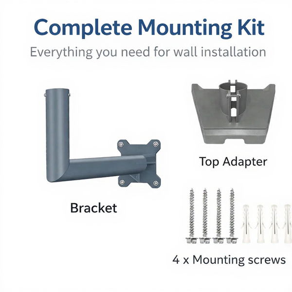 Starlink Gen 3 / V3 Long Wall Mount Bracket for Standard Dish Outdoor Installation