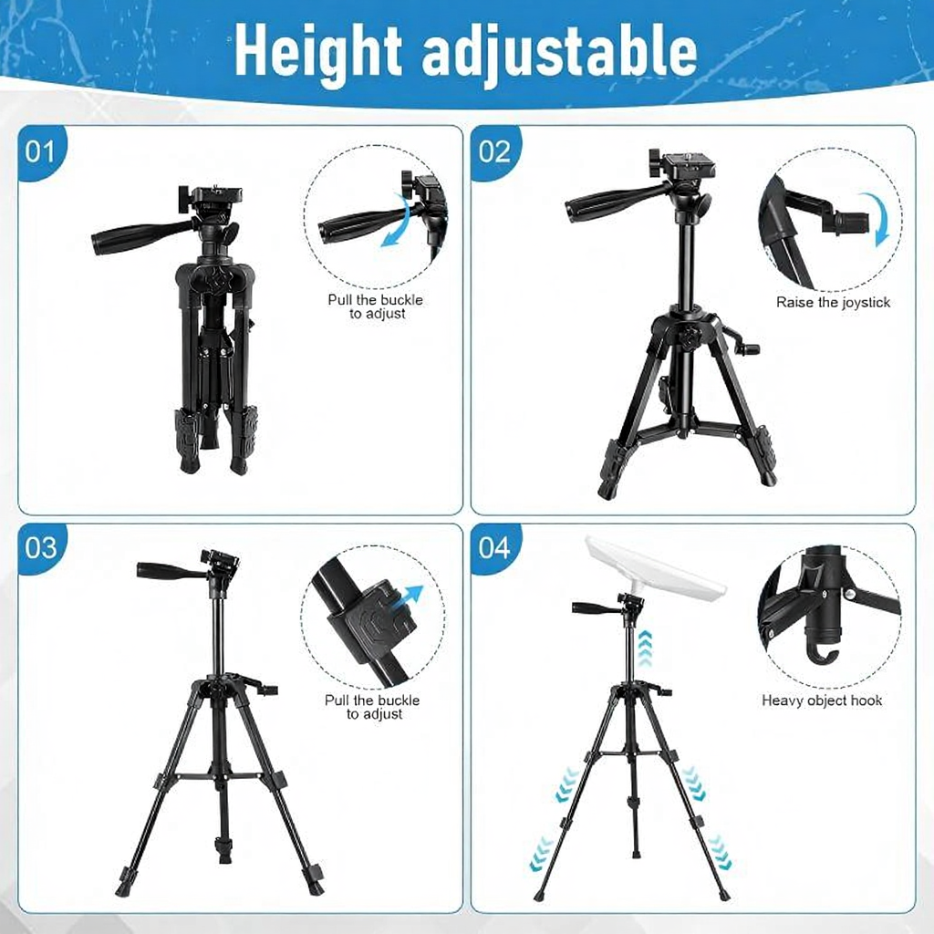 Starlink Mini Tripod Mount Kit with Adapter Base, Adjustable Portable Stand