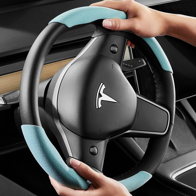 Steering Wheel Cover for Tesla Model 3/Y (2 Piece Kit)