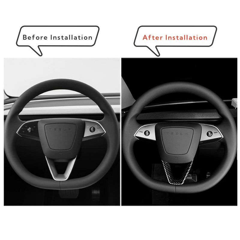 Steering wheel V-cover for Tesla Model 3 Highland/Y Juniper