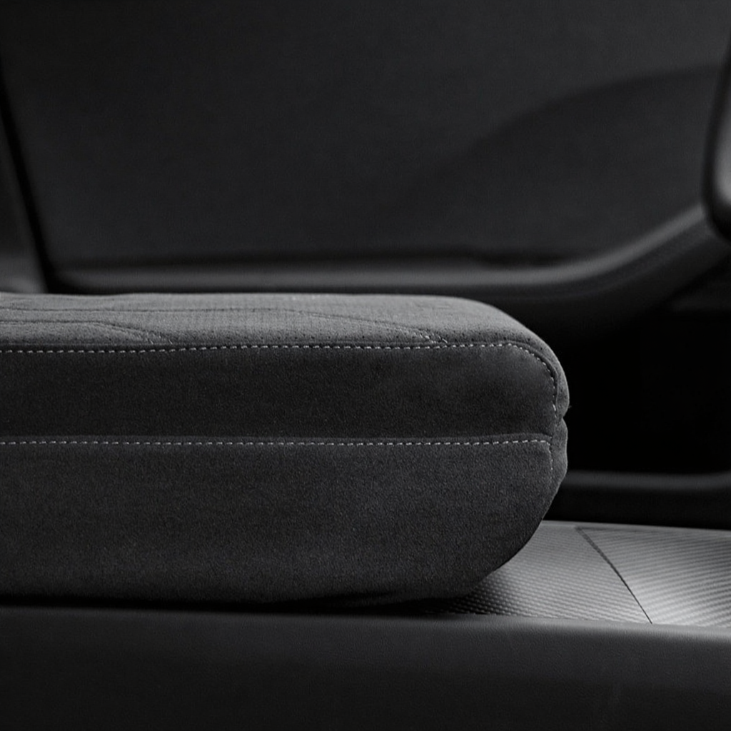 Suede Armrest Box Booster Pad with Tissue Box for Tesla Model 3/Y