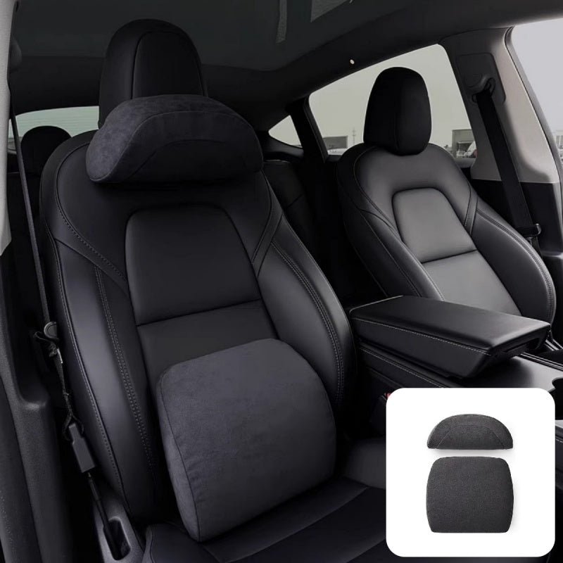 Suede Cushion and Neck Pillow for Tesla Model 3/Y/S/X Main image