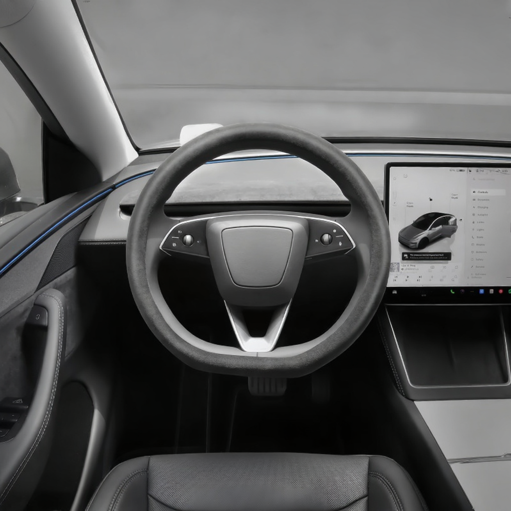 Suede Steering Wheel Cover for Tesla Model 3/Y