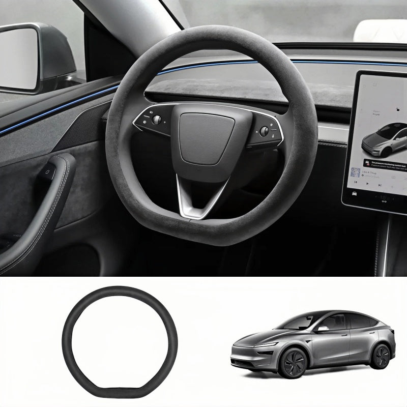 Suede Steering Wheel Cover for Tesla Model 3/Y Main image