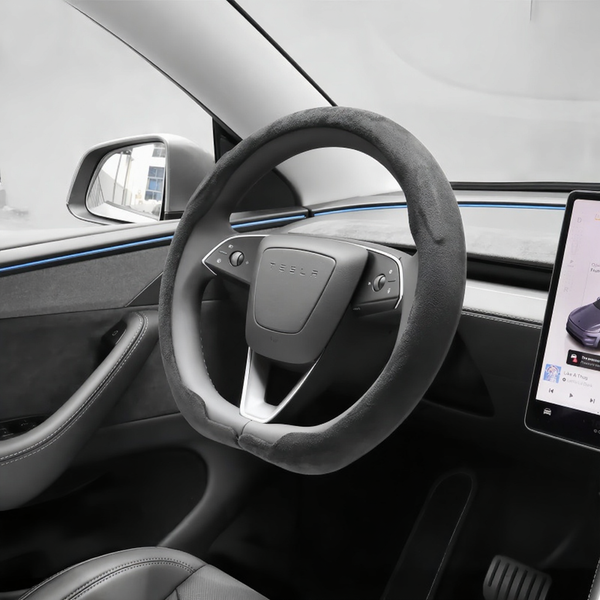 Suede Steering Wheel Cover for Tesla Model 3/Y