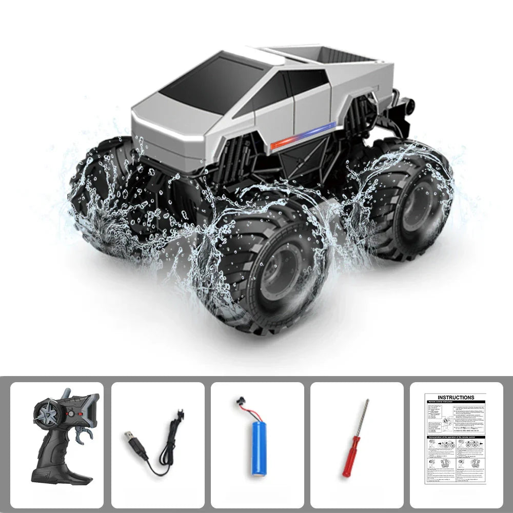 All-Terrain 1:20 Remote Control Truck with Amphibious Performance and 4WD Power