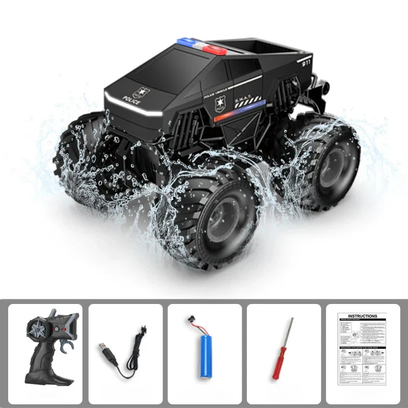 All-Terrain 1:20 Remote Control Truck with Amphibious Performance and 4WD Power