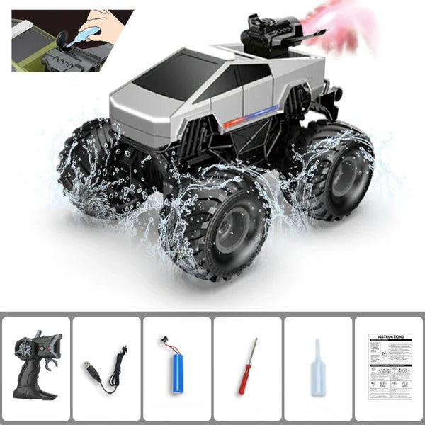 All-Terrain 1:20 Remote Control Truck with Amphibious Performance and 4WD Power