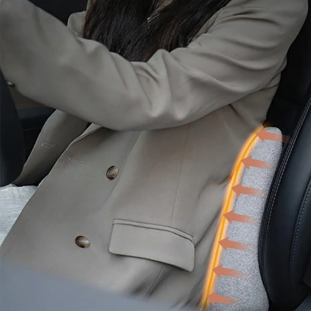 TITA Memory Foam Car Lumbar Support Cushion for Long Drives