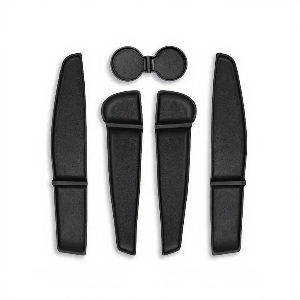 TPE Door Storage Mats and Cup Holder Liners for Tesla Model Y Juniper 2025+
