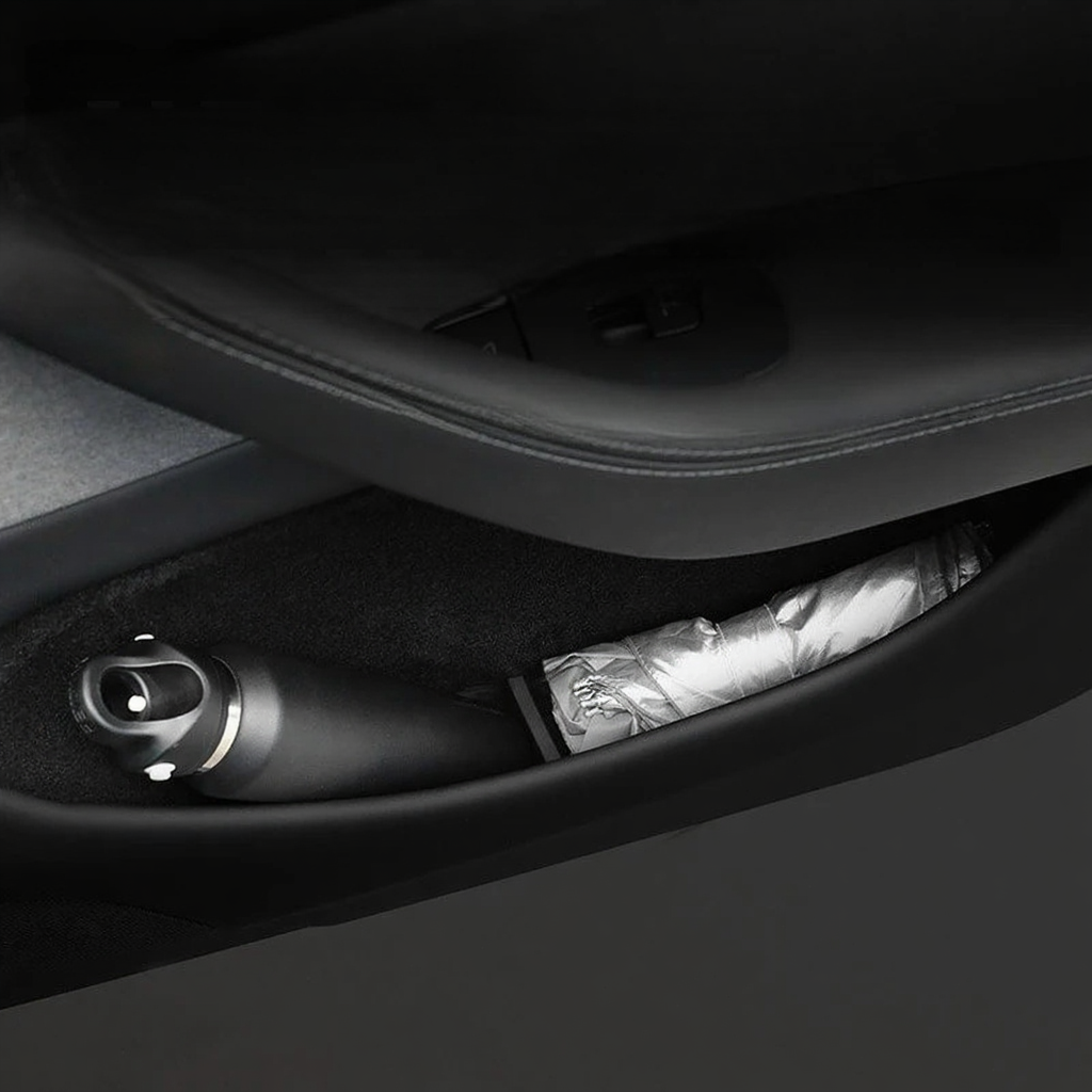 TPE Door Storage Mats and Cup Holder Liners for Tesla Model Y Juniper 2025+