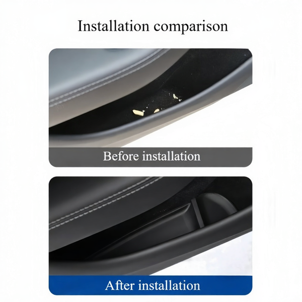 TPE Door Storage Mats and Cup Holder Liners for Tesla Model Y Juniper 2025+