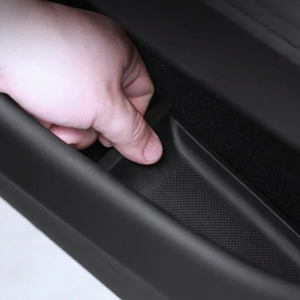 TPE Door Storage Mats and Cup Holder Liners for Tesla Model Y Juniper 2025+