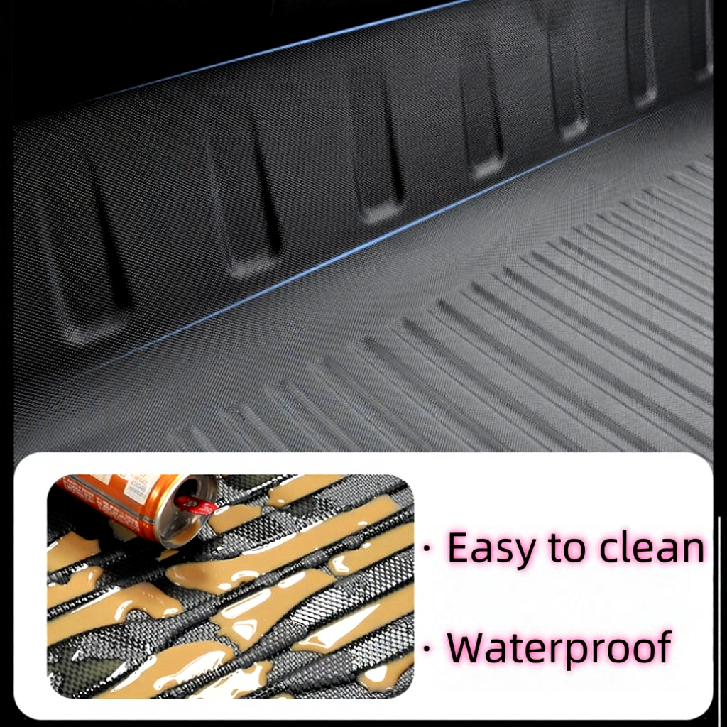 TPE Floor Mats with Door Sill Protection Strips for Tesla Model 3/Y 2023-2025