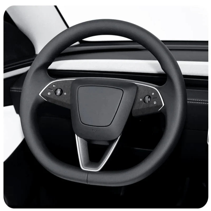 Tesla Model 3 Highland/Model Y Juniper Alcantara Steering Wheel Button Patch