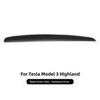 Tesla Model 3 Highland/Y Juniper Carbon Fiber Dashboard Snap-On Patch