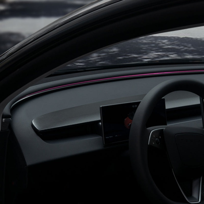 Tesla Model 3 Highland/Y Juniper Carbon Fiber Dashboard Snap-On Patch