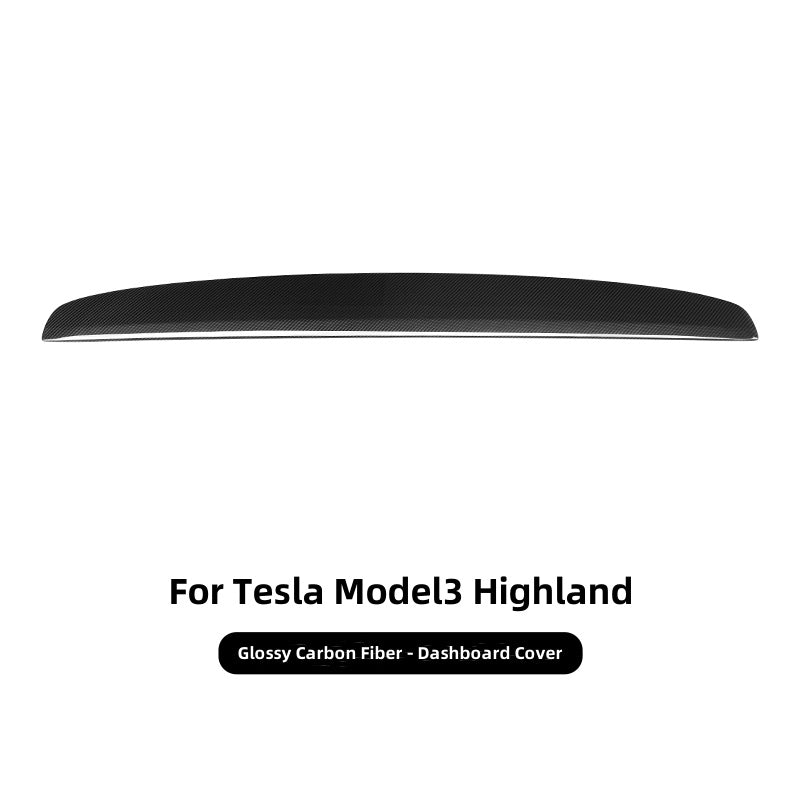Tesla Model 3 Highland/Y Juniper Carbon Fiber Dashboard Snap-On Patch
