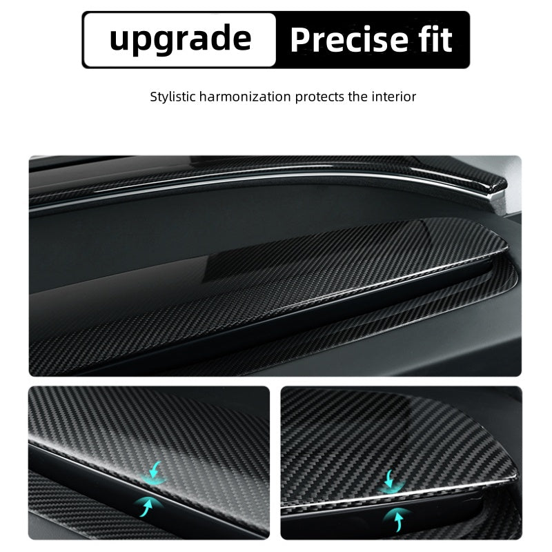 Tesla Model 3 Highland/Y Juniper Carbon Fiber Dashboard Snap-On Patch