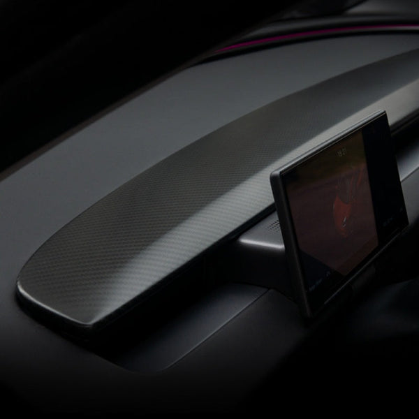 Tesla Model 3 Highland/Y Juniper Carbon Fiber Dashboard Snap-On Patch