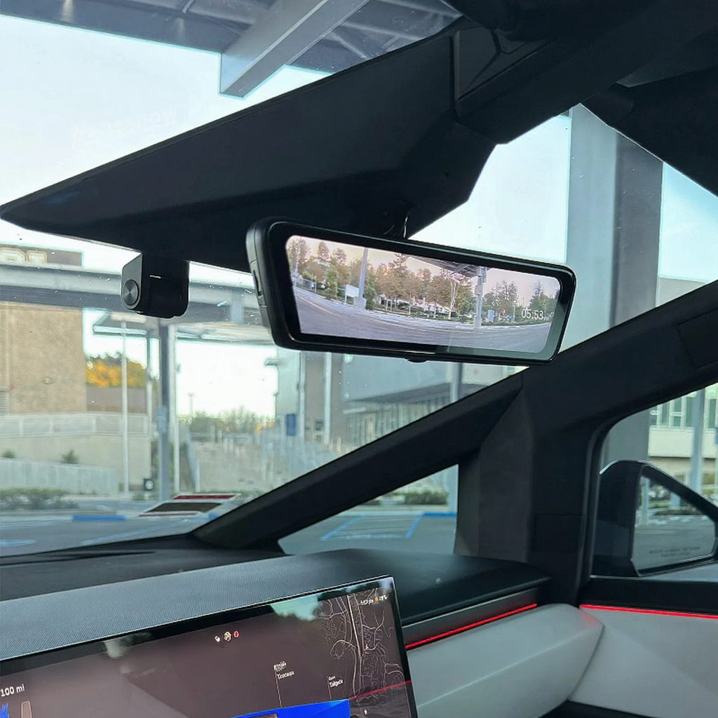 2025+ Tesla Model Y Juniper 8.2” Live Streaming Rear View Mirror Secondary image