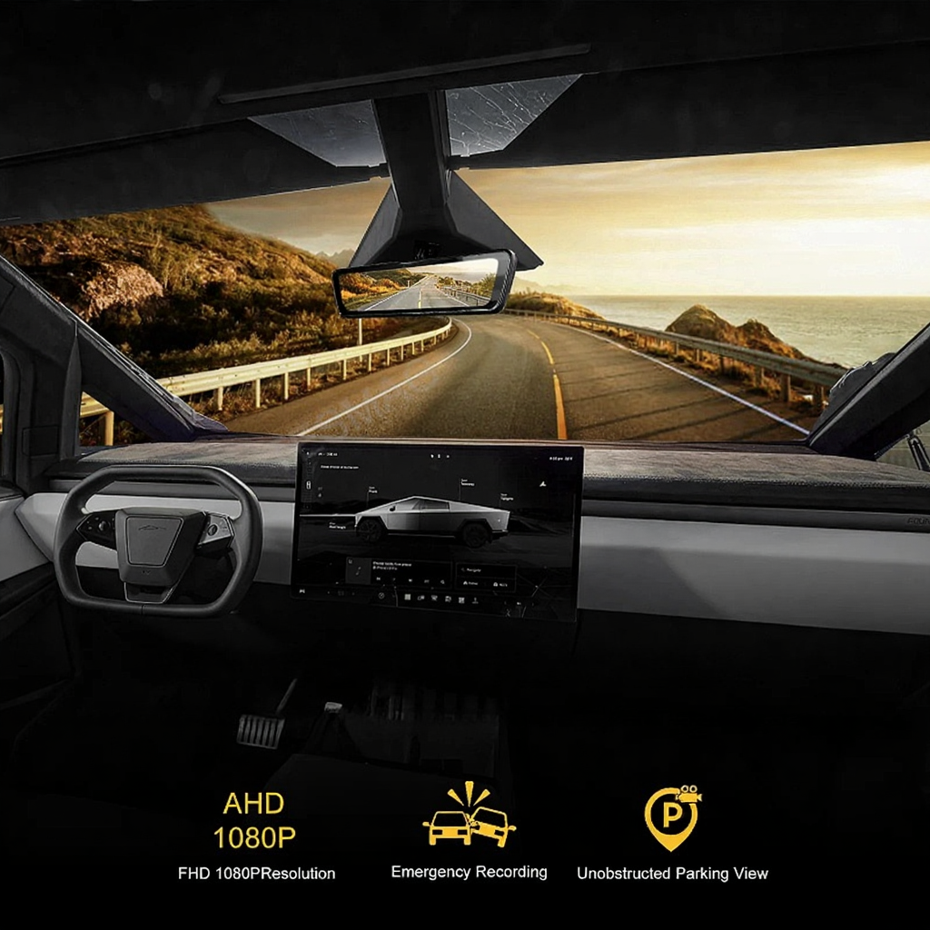 2025+ Tesla Model Y Juniper 8.2” Live Streaming Rear View Mirror