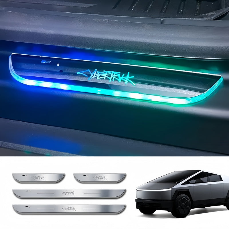 Tesla Cybertruck Illuminated Door Sill Main image
