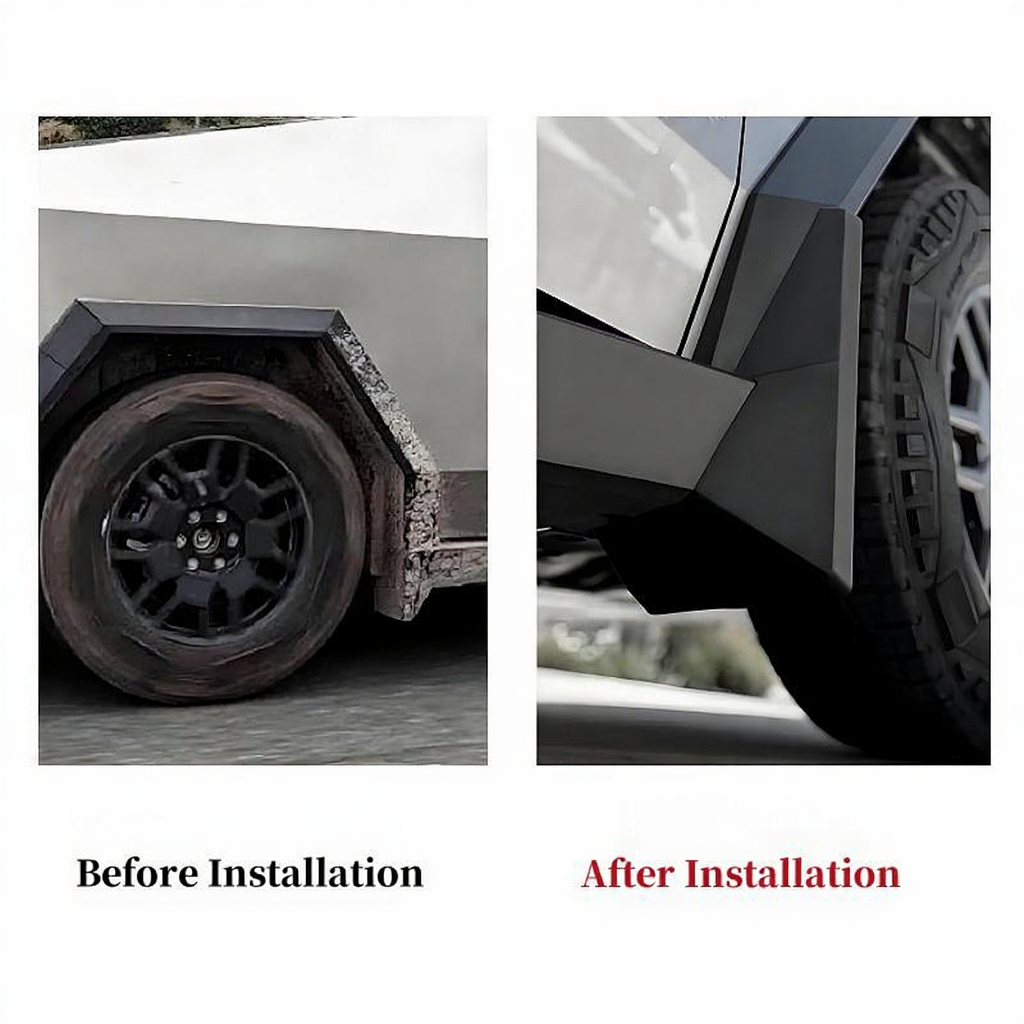Tesla Cybertruck Mudflaps No Drilling Mud Guard