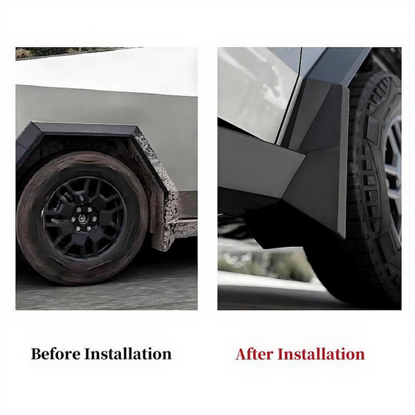 Tesla Cybertruck Mudflaps No Drilling Mud Guard