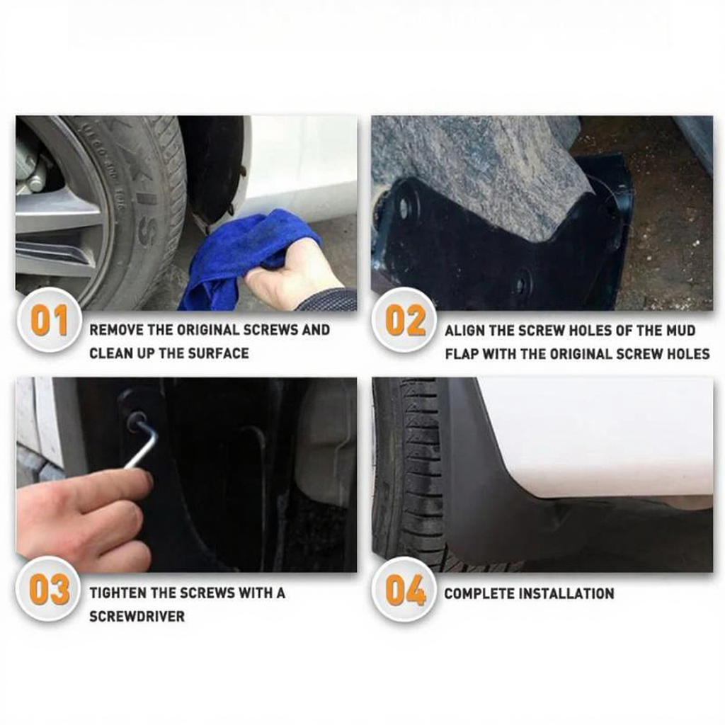 Tesla Cybertruck Mudflaps No Drilling Mud Guard