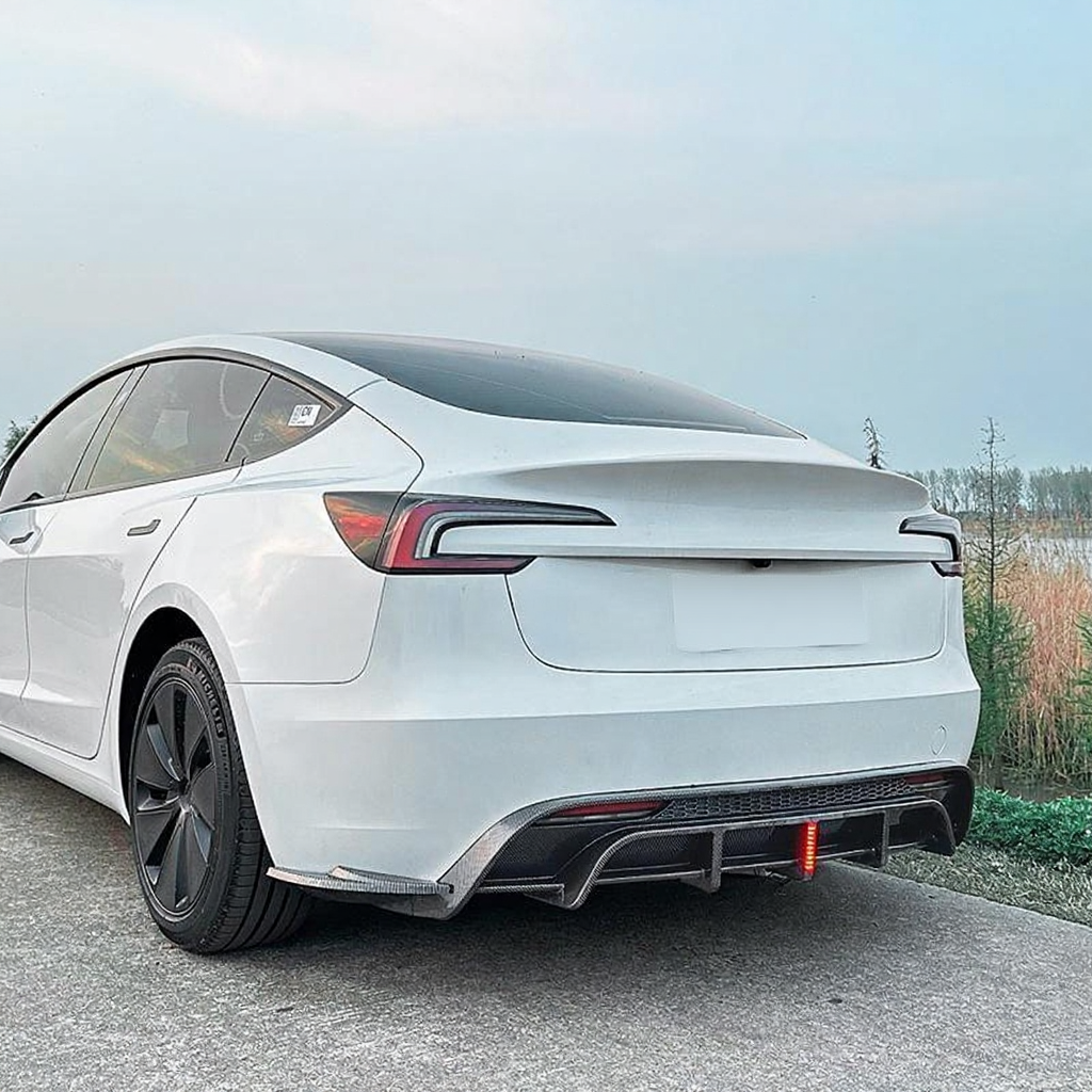 Tesla Model 3 Highland ABS Rear Bumper Diffuser with Brake Light