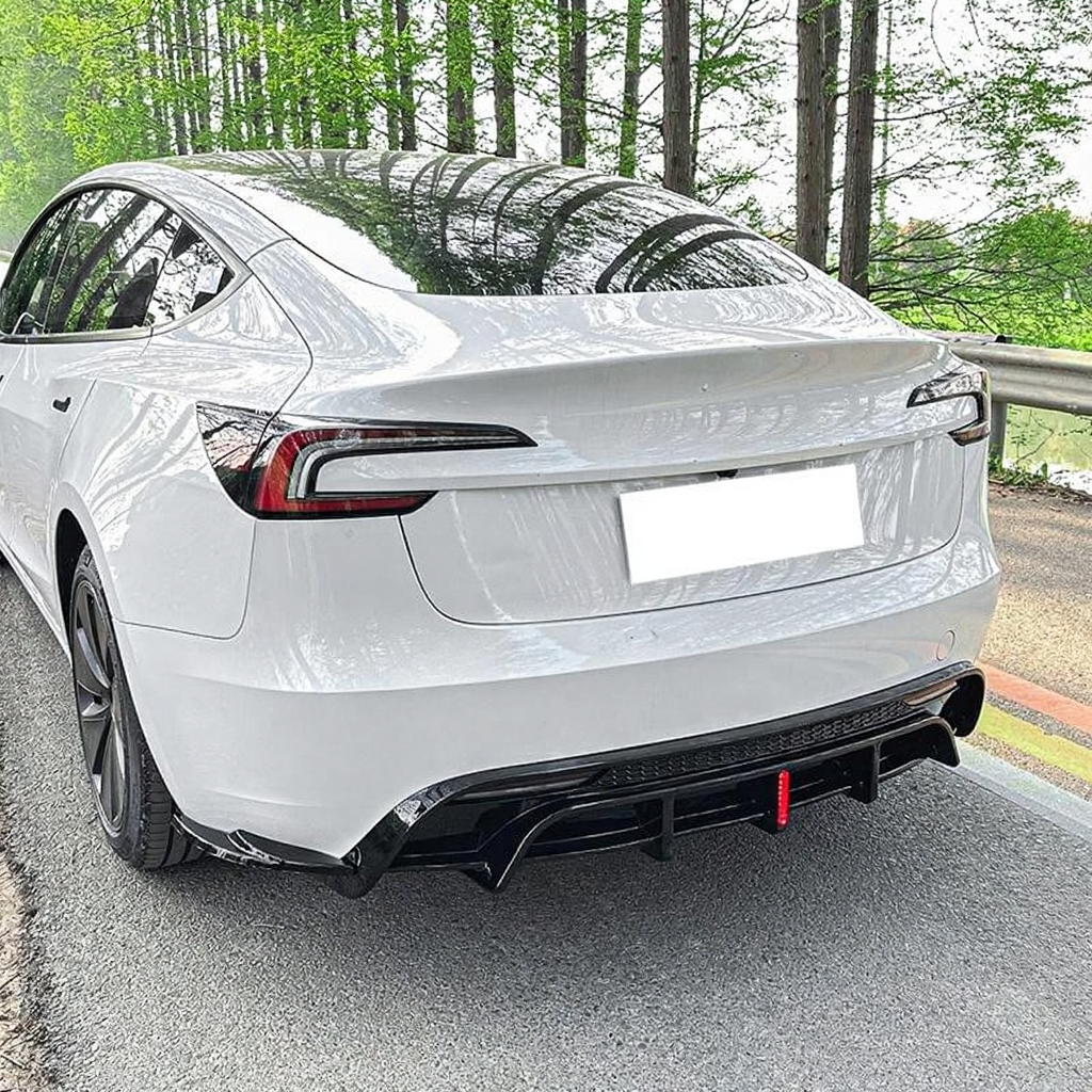 Tesla Model 3 Highland ABS Rear Bumper Diffuser with Brake Light